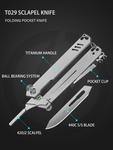T029 Precision Folding Utility Knife – Compact EDC with Replaceable Blade